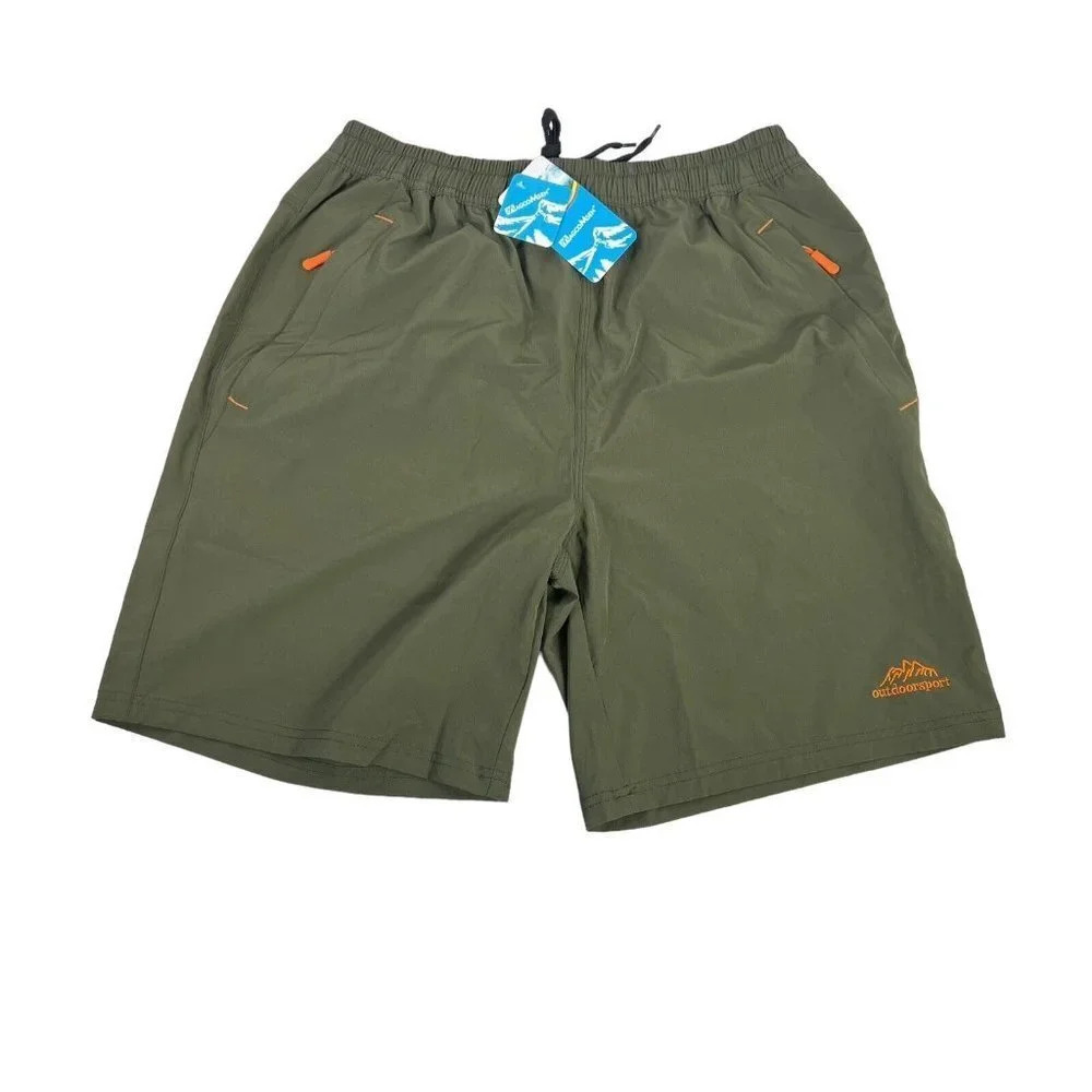 MAGCOMSEN Mens Shorts Sz 34 Quick Dry Athletic Running Shorts Zipper Pockets NWT